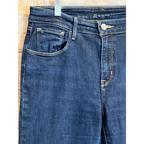 LEVI'S HIGH RISE CLASSIC CASUAL EVERYDAY WEAR STRETCH DENIM SKINNY JEANS SZ. 31 - Picture 3 of 5